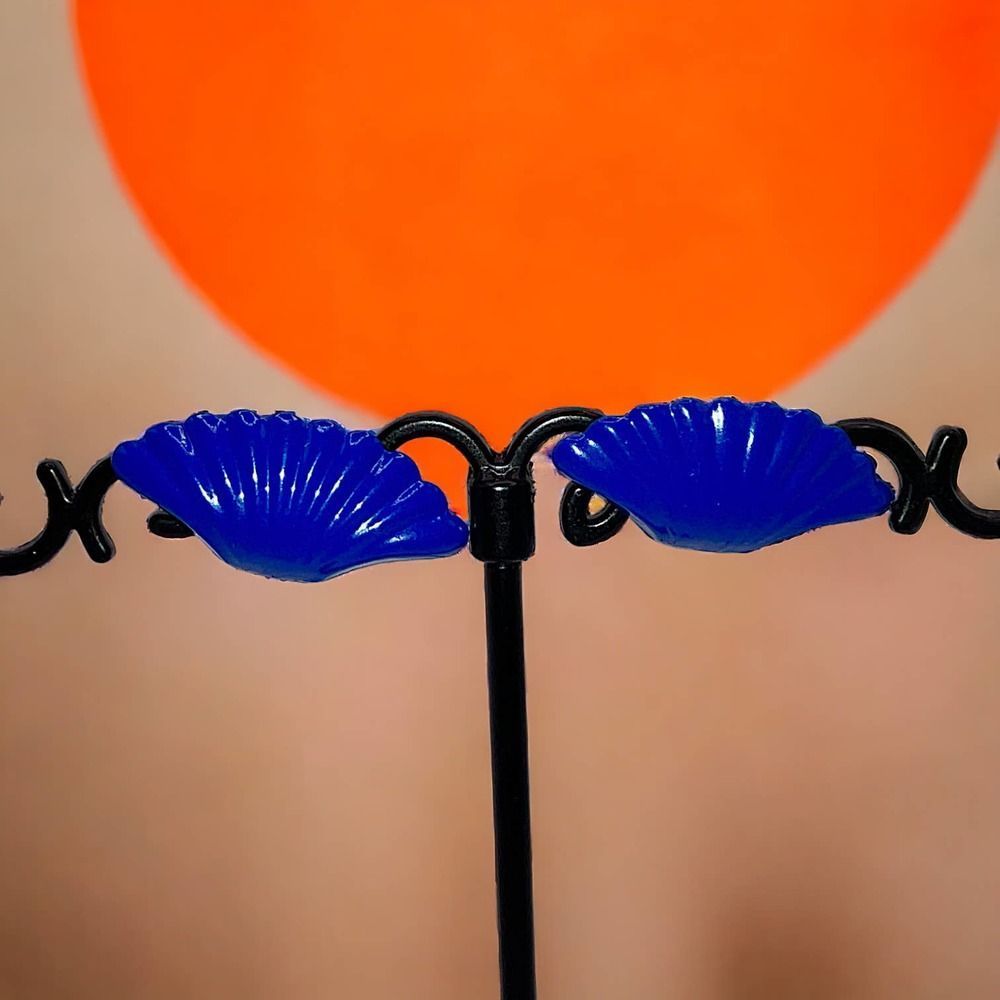Royal Blue Fan Earrings!